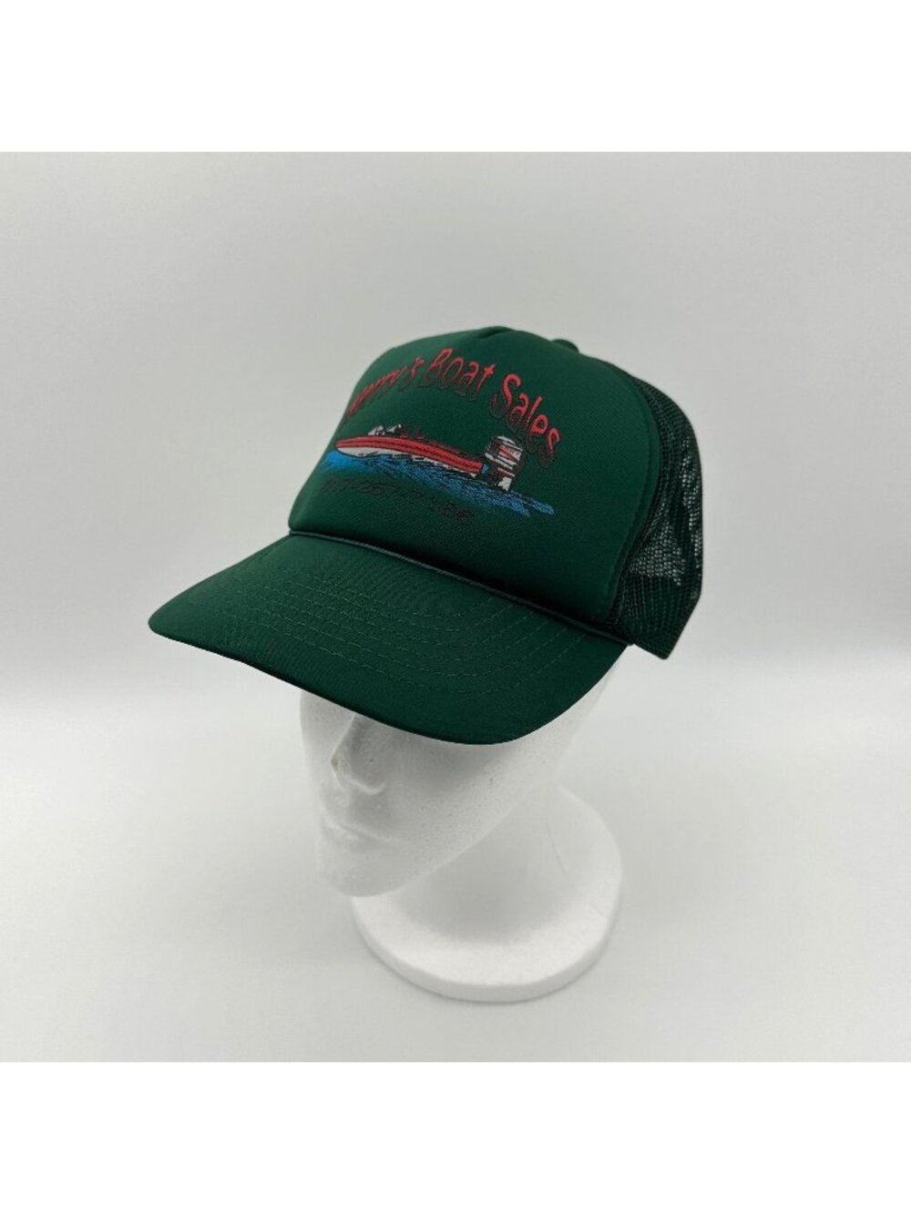 Vintage Snapback Hat Forest Green Foam Front Mesh Adjustable Kerrys Boat Sales